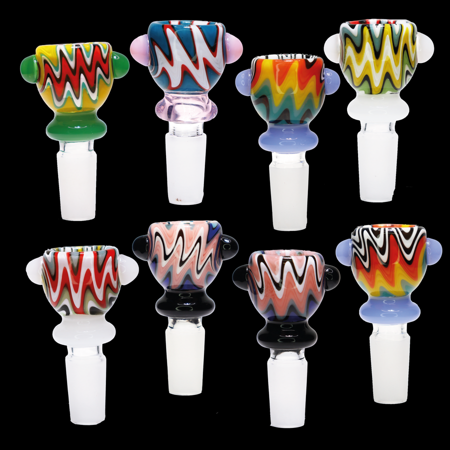 14mm Curvy Wig Wag Glass Bowl