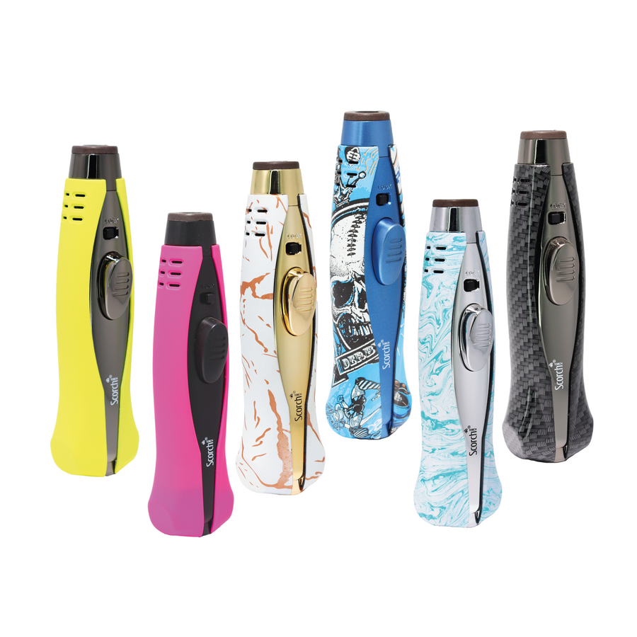 Curvy Multicolor Pattern Scorch Torch, 9-Piece