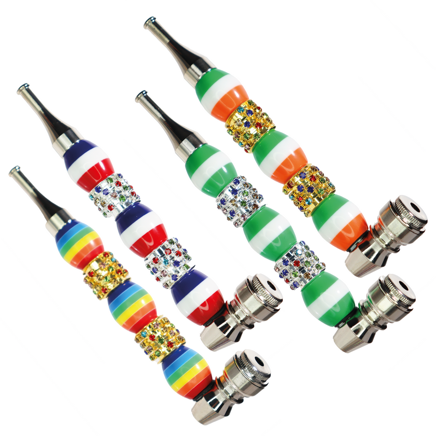 6 Inch Diamond Ring Multicolor Metal Pipe