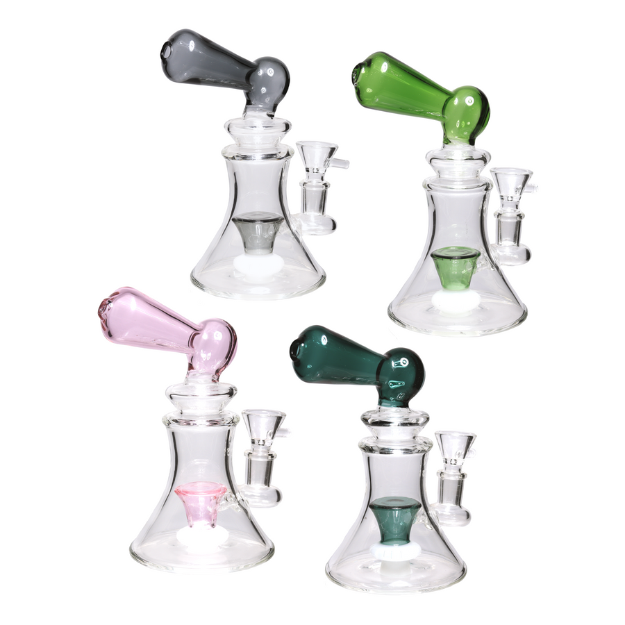 7 Inch Showerhead Handle Mini Glass Bong