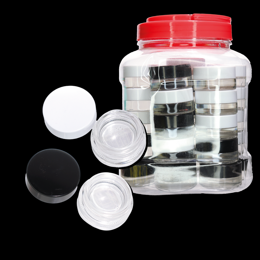 Glass Storage Jar Container, 40-Piece