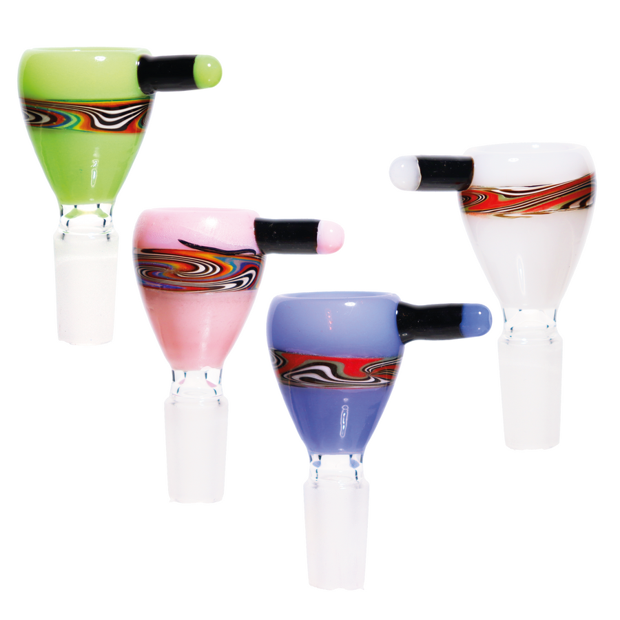 14mm Multicolor Streaky Swirl Glass Bowl