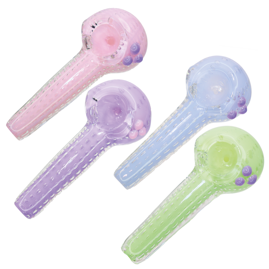 5.5 Inch Textured Snake Glass Spoon Pipe