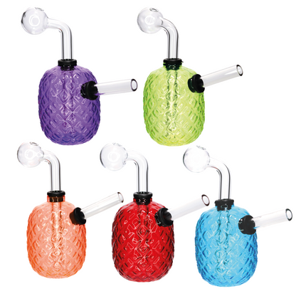 5 In - Multicolor Pineapple Glass Oil Burner