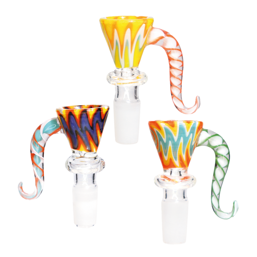 14mm Wig Wag Triangle Horn Glass Bowl