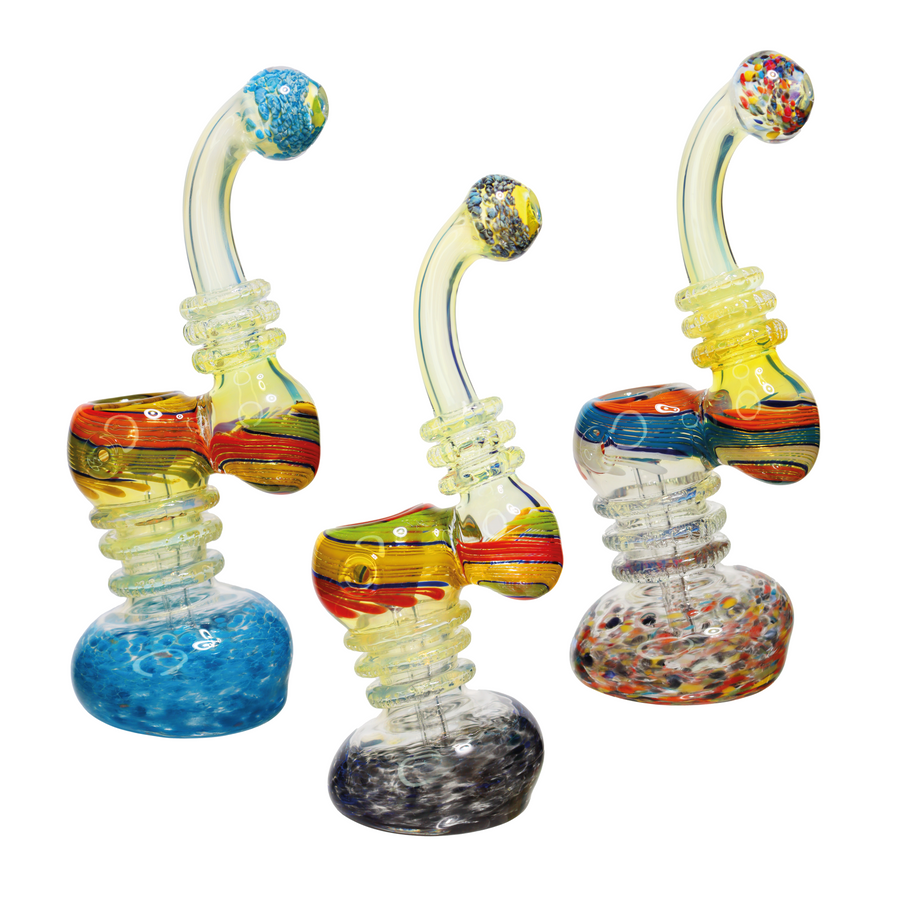 8 Inch Rasta Triple Ring Dichroic Bubbler