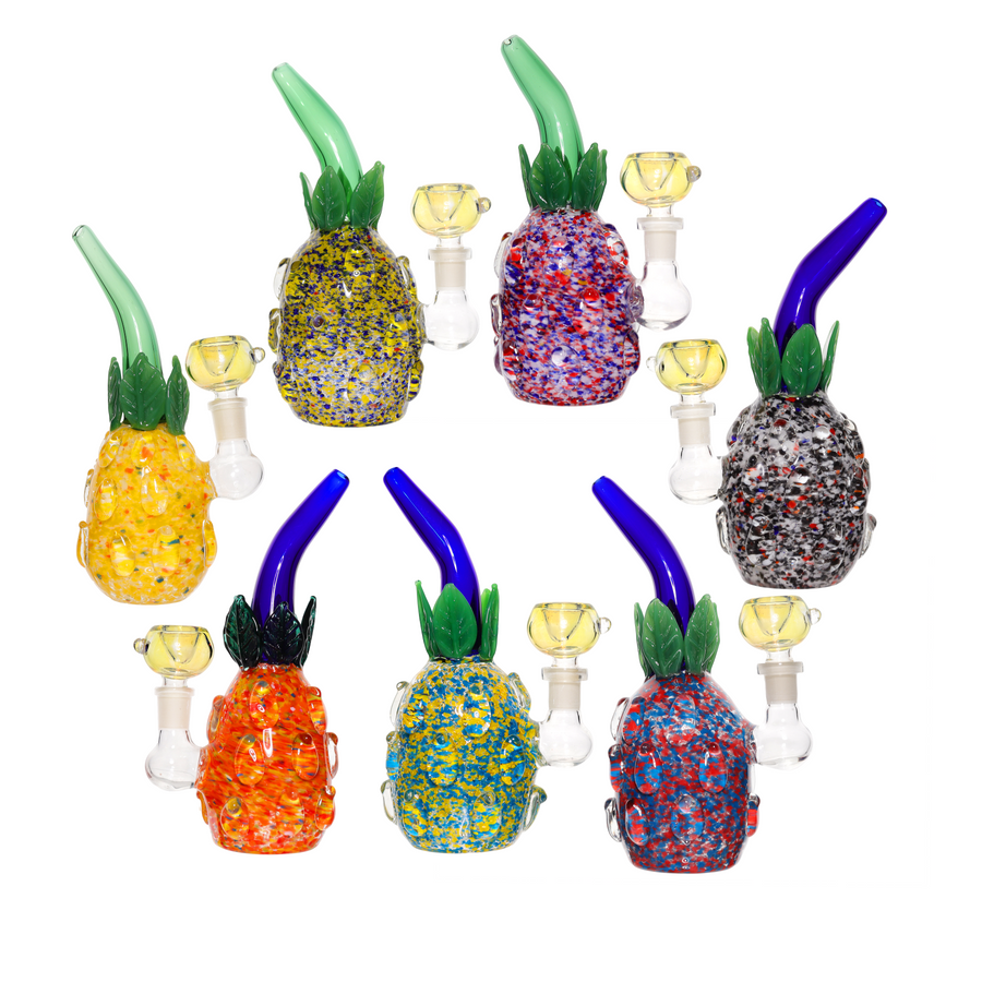 8 Inch Multicolor Pineapple Glass Bong