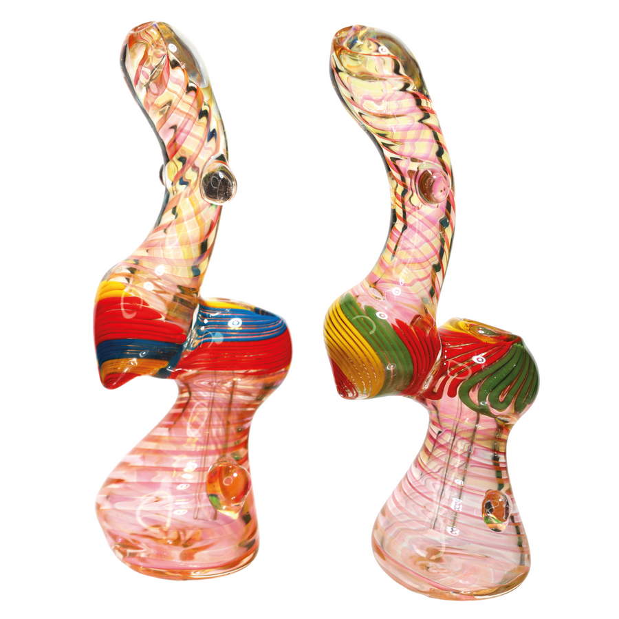 8 Inch Rasta Classic Twisted Glass Bubbler