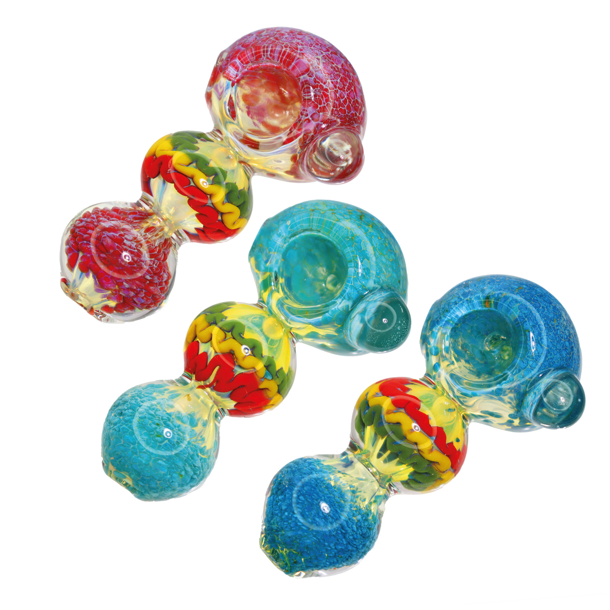 4.5 Inch Heavy Double Ball Glass Spoon Pipe