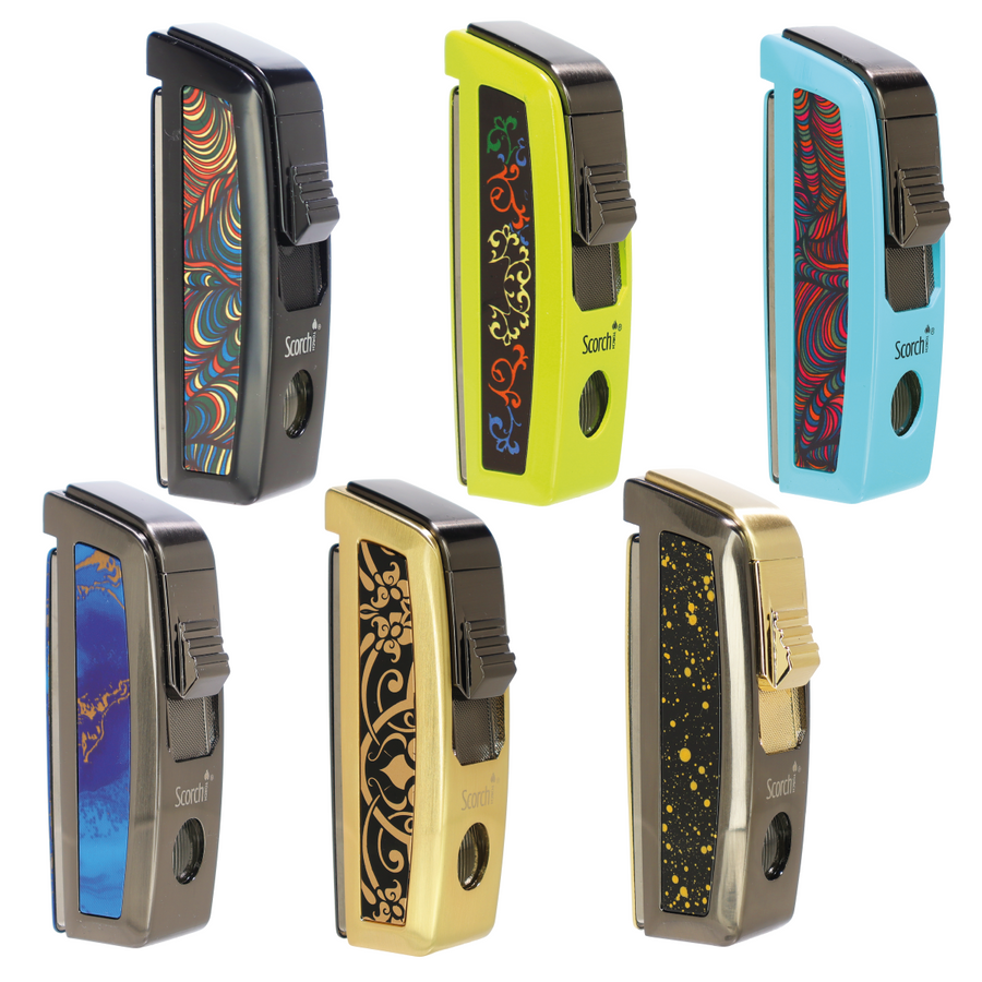 Compact Jet Flame Lighter, 9-Piece Display