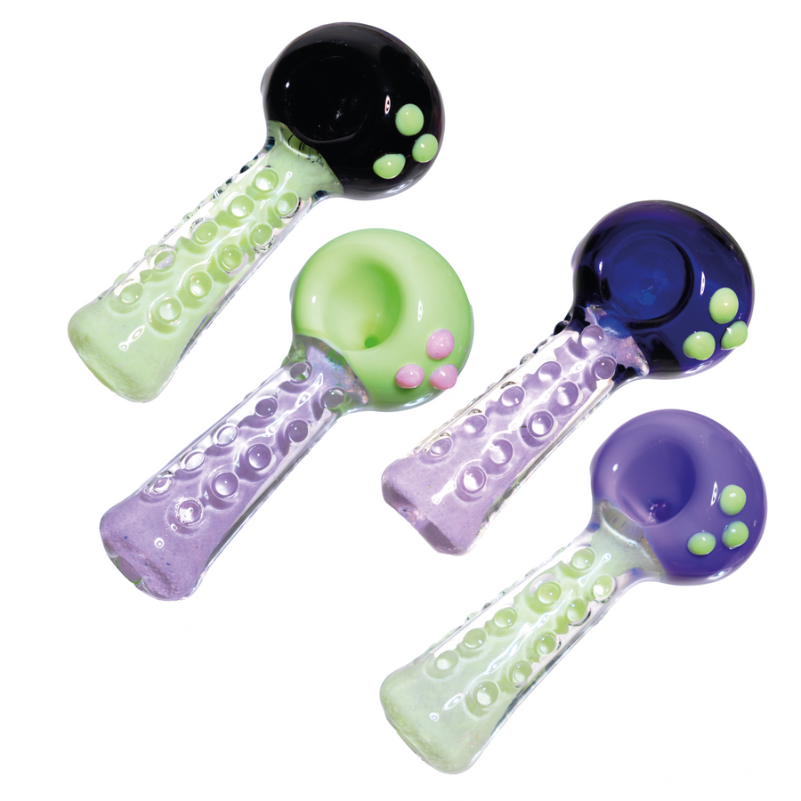 5.5 Inch Bubble Texture Glass Spoon Pipe