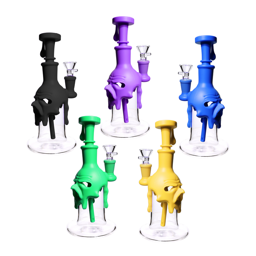 8 Inch Badass Showerhead Silicone Glass Bong