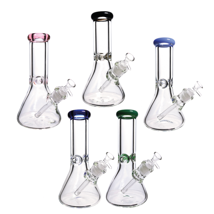 10 Inch Clear One-Tone Beaker Bong, 9mm