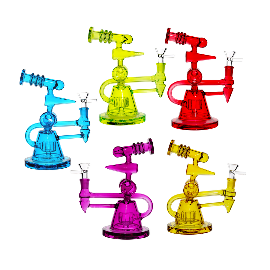 9 Inch Scientific Design Multicolor Glass Recycler