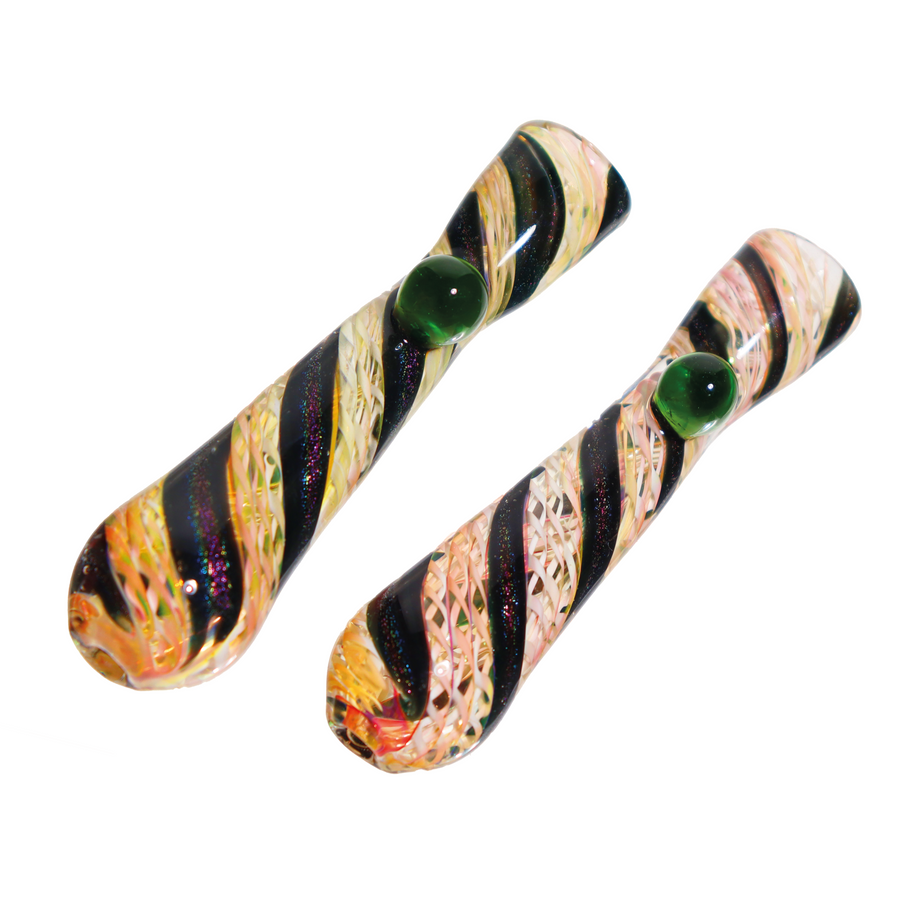 Twisted Pink Glass Chillum
