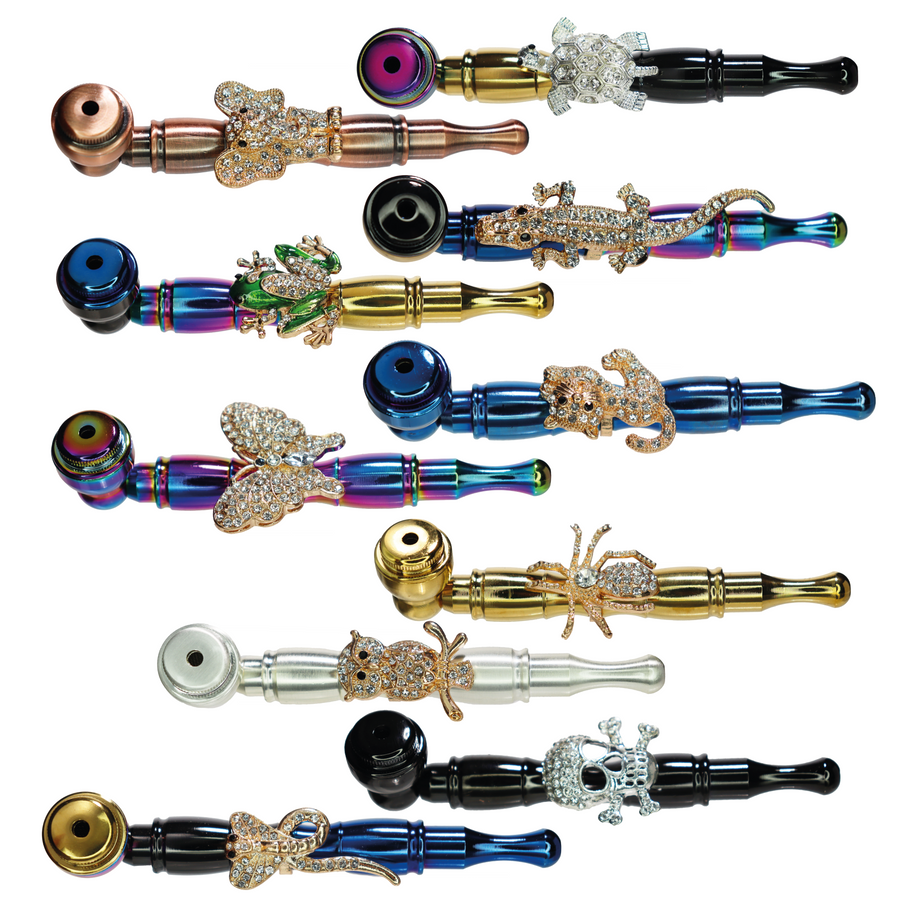 6 Inch Animal Character Diamond Metal Pipe, 10-Piece Box