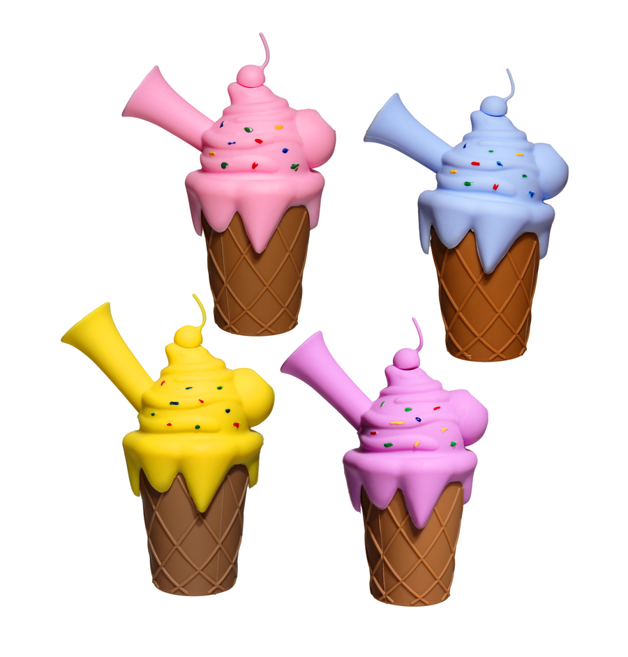 6 Inch Sweet Ice Cream Baby Silicone Bong