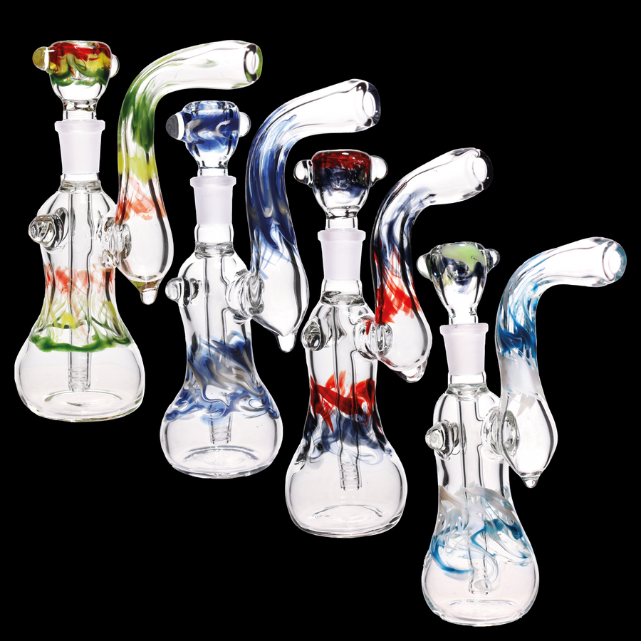 8 Inch USA-Made Heavy Glass Bubbler with Bowl
