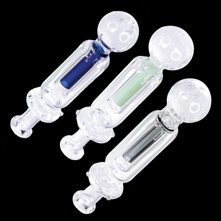 Heavy Glass Oil Burner with Inner Color Tube