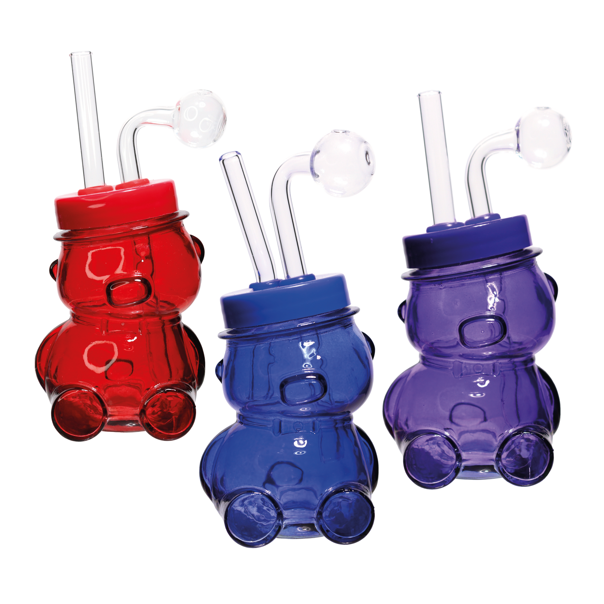 7 In - Multicolor Bear Glass Oil Burner