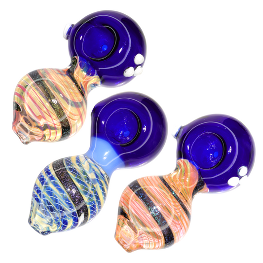 5" Heavy Dichro Glass Hand Pipe – Thick Borosilicate Spoon Pipe with Dichroic Color Work