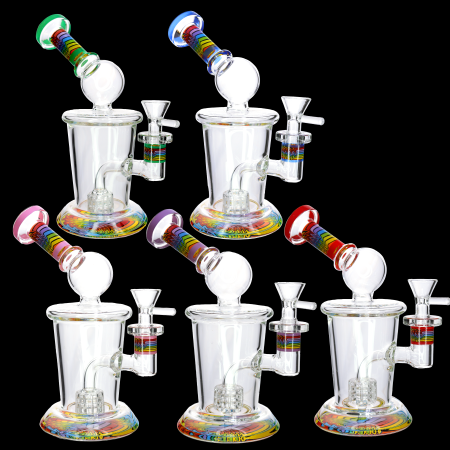 🌈🔥 10” Color Accent Perc Bong – Premium Look w/ Smooth Hits