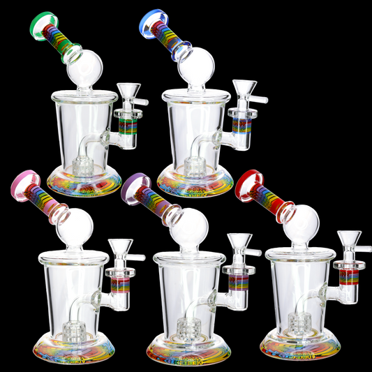 🌈🔥 10” Color Accent Perc Bong – Premium Look w/ Smooth Hits