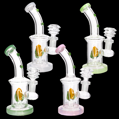 7" Corn Perc Rig Water Pipe | Wholesale Glass Bongs