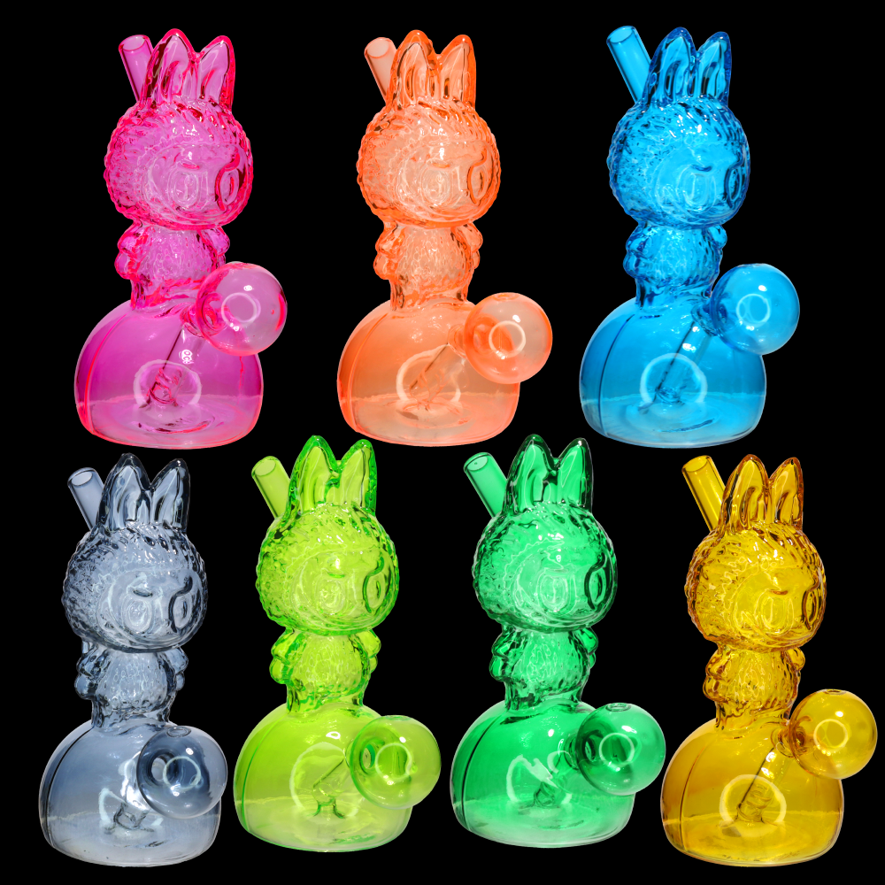 6" Labubu Character Style Oil Burner Water Pipe – Wholesale Color Glass Figure