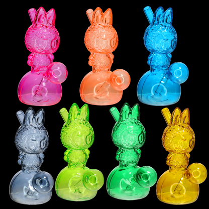 6" Labubu Character Style Oil Burner Water Pipe – Wholesale Color Glass Figure