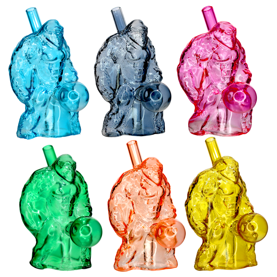 6 Inch Gorilla-Shaped Glass Oil Burner Water Pipe