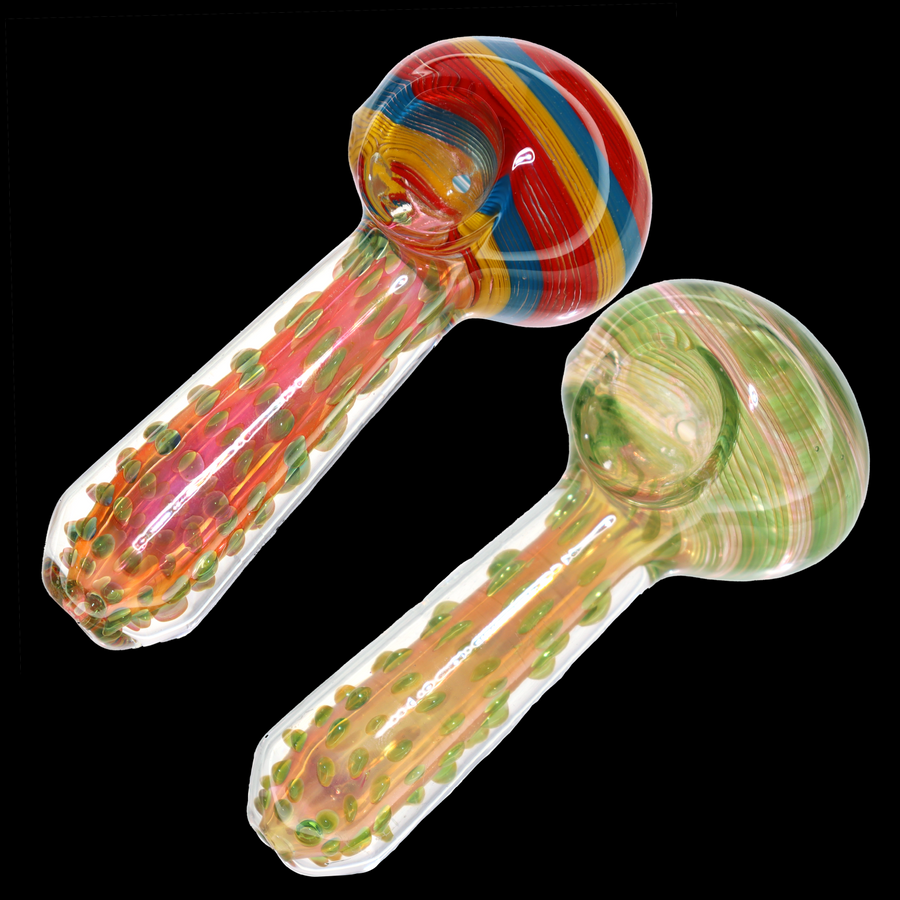 5 Inch Dot Grip Glass Spoon Pipe
