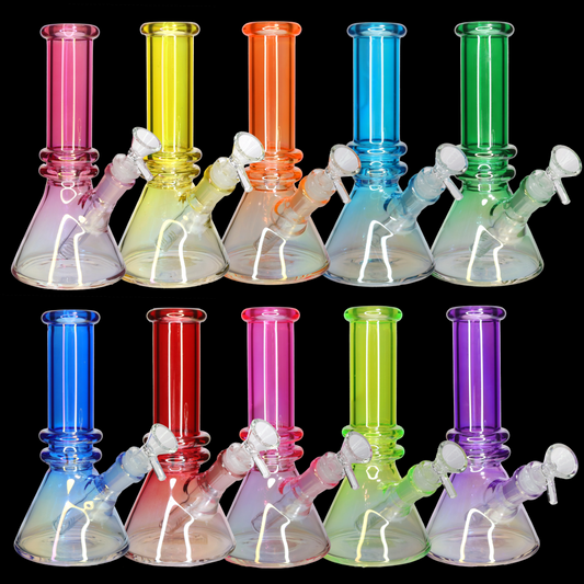 8 Inch Beaker Water Pipe | 5mm Thick Glass | Best Seller Color Assorted | Wholesale Glass