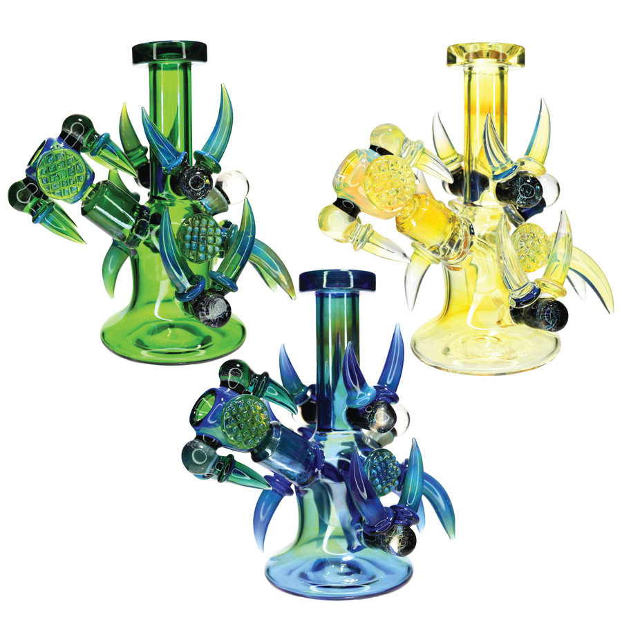7 Inch Luxury Glass Bong, Style 5, Boxed