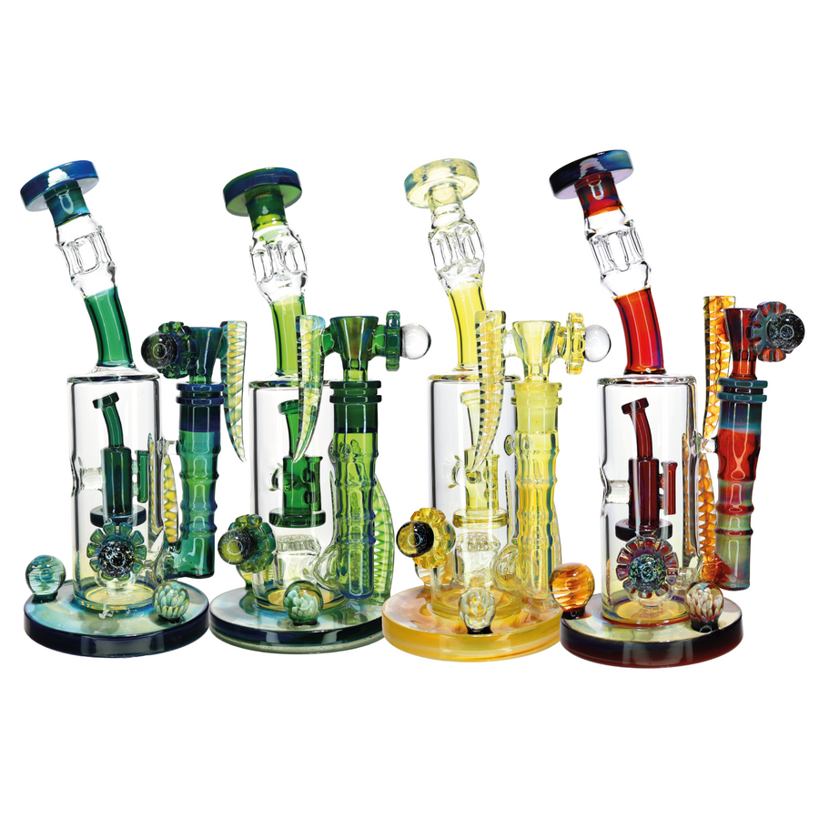 10 Inch Luxury Glass Bong, Style 1, Boxed