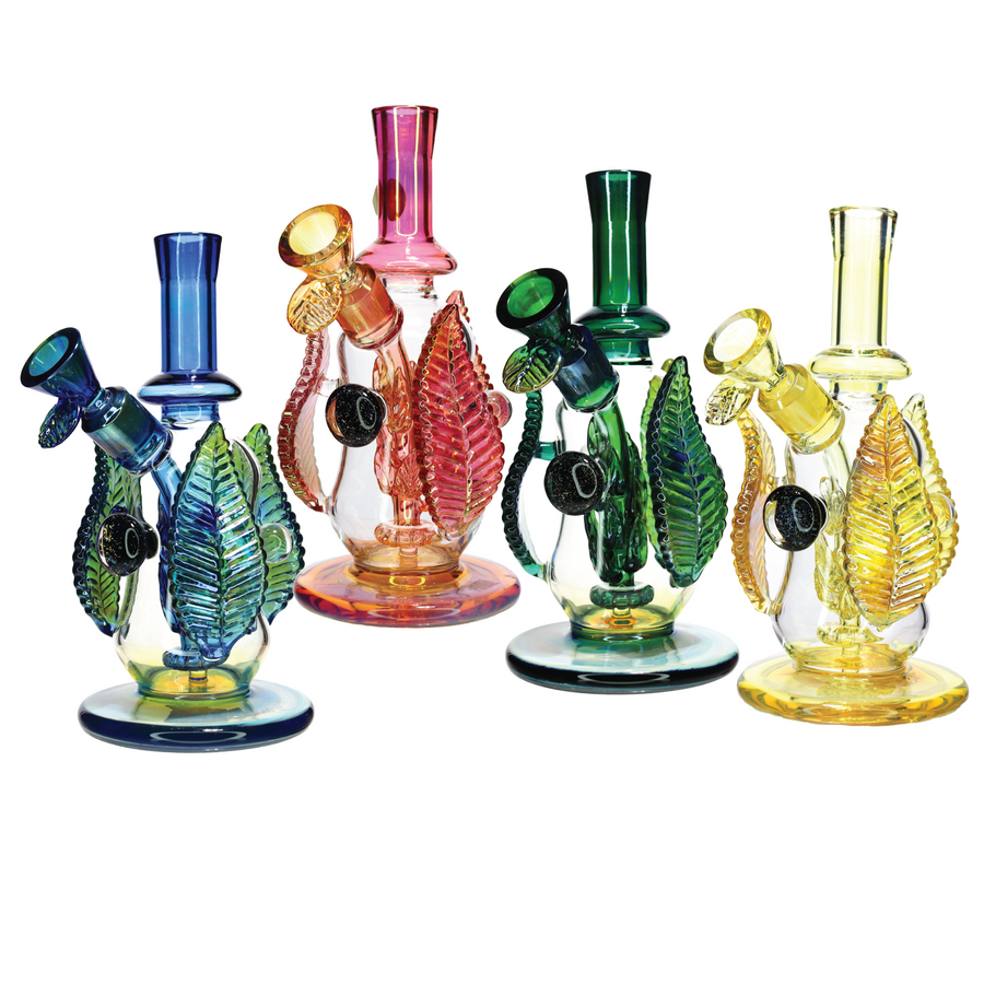 9 Inch Luxury Glass Bong, Style 6, Boxed