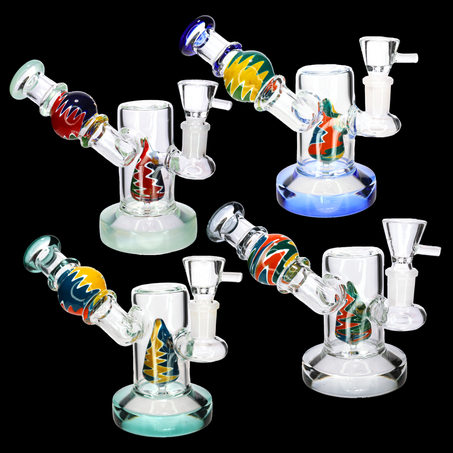 7 Inch Colorful Inside-Out Glass Side Bong