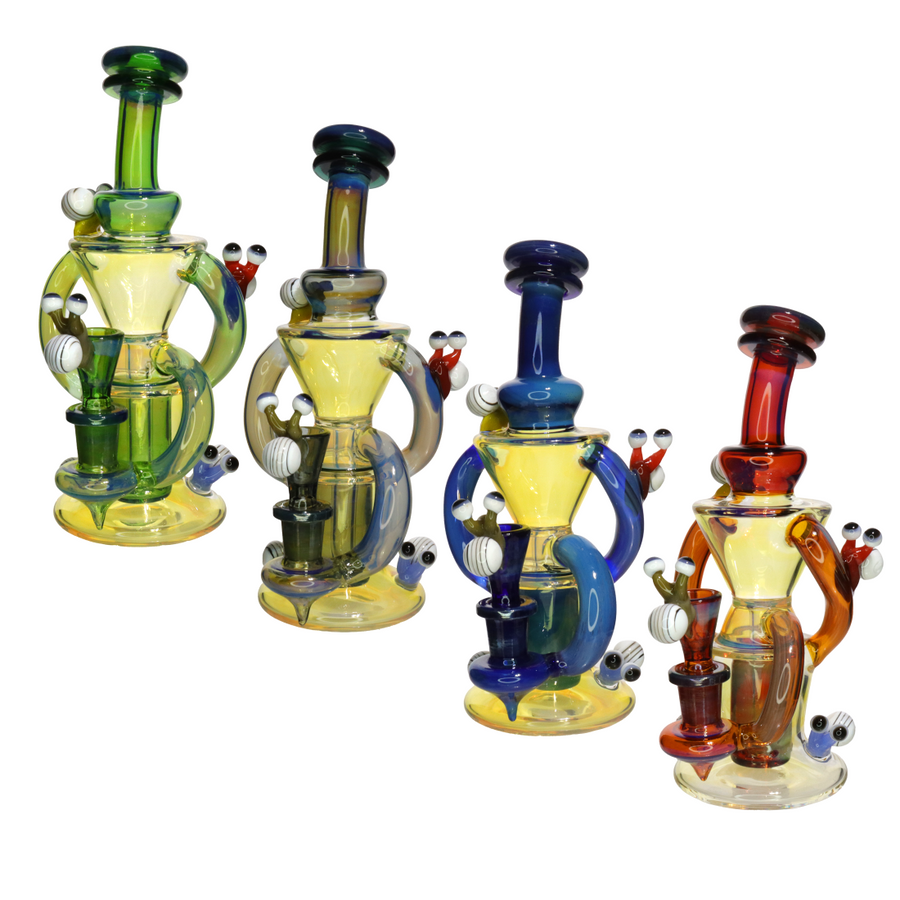 9 Inch Snail Design Fancy Glass Water Pipe
