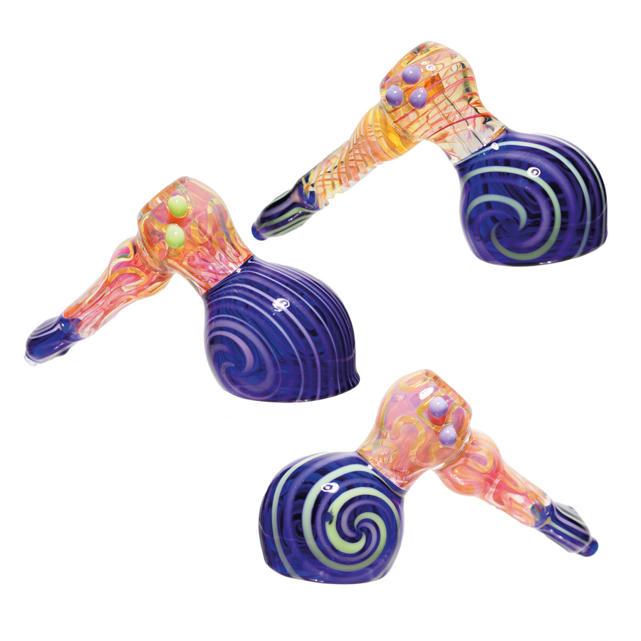 Slime Implosion Black Dot Glass Hammer