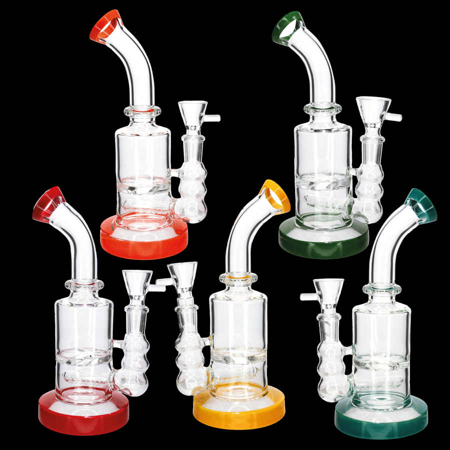8 Inch Classic Twist Perc Glass Bong