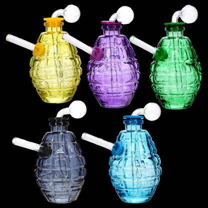 7 in - Granade Glass Oil Burner Water Pipe