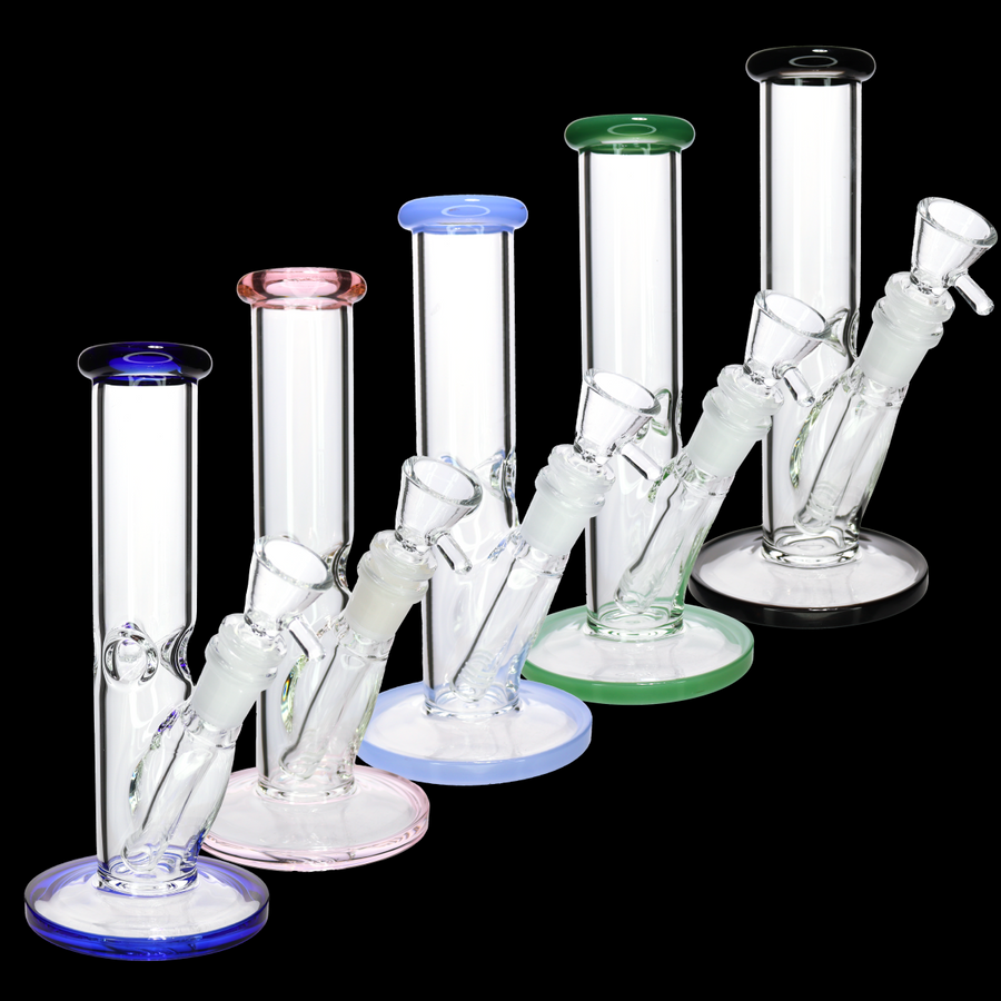 8 Inch Glass Bong Straight, One Color Top