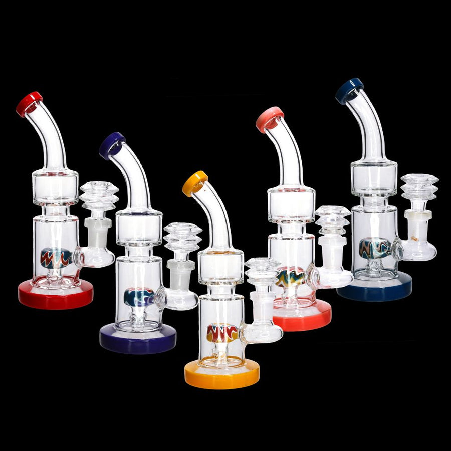 7 Inch Color Accent Inline Mini Water Pipe