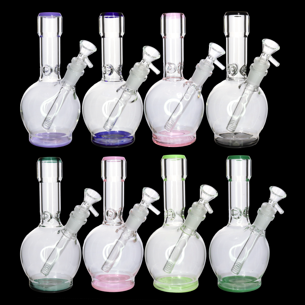 8" Color Base Glass Bong with Diffused Downstem – Wholesale Water Pipe