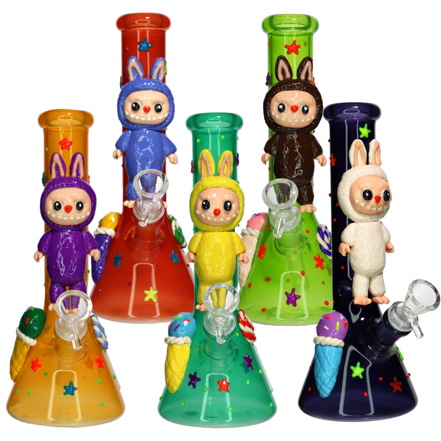 10 Inch Character Design Beaker Bong, Glass