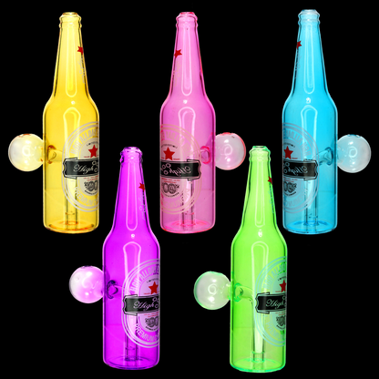 7 in - Beer Bottle Glass Oil Burner Water Pipe