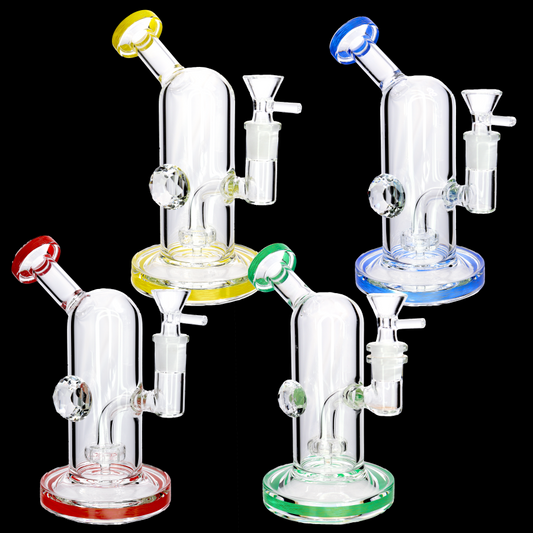 💎🔥 8” Diamond Accent Bong – Compact Glass Water Pipe
