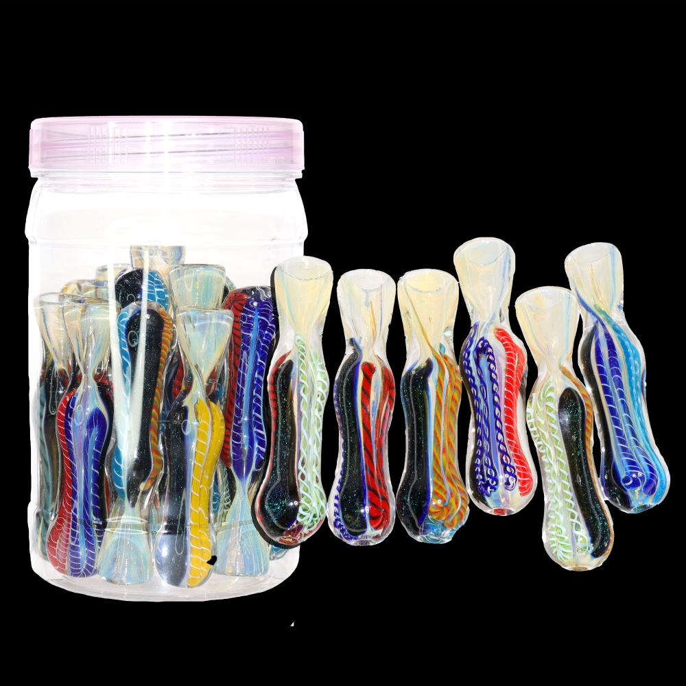16 PCS - Opal Nebula Swirl Glass Hand Pipe Jar | Ultra-Fast Wholesale Seller