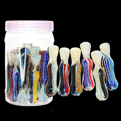 16 PCS - Opal Nebula Swirl Glass Hand Pipe Jar | Ultra-Fast Wholesale Seller