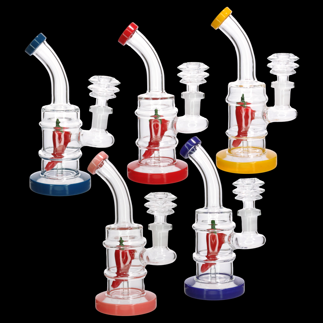 7 Inch Recycler Dab Rig with Chili Perc